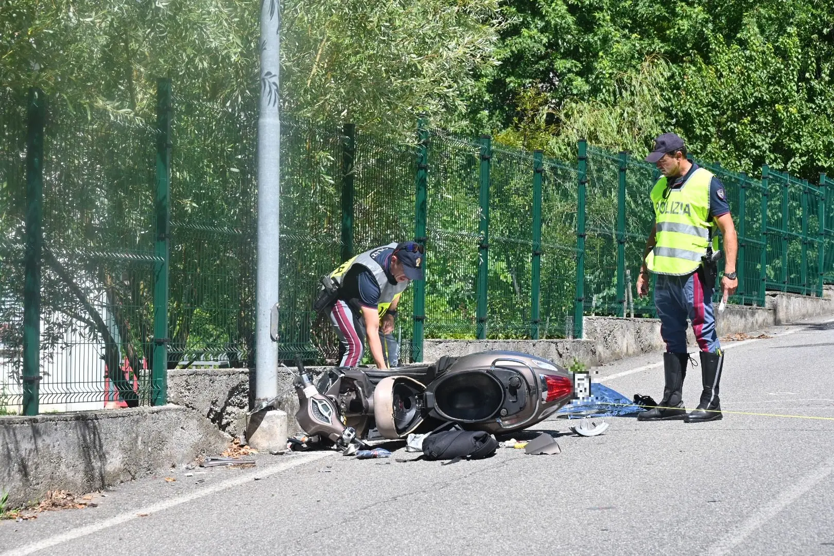 L'incidente a Cellatica in via Campiani