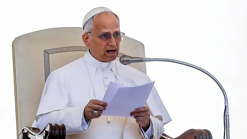 Pope Leo XIV during the weekly general audience in Saint Peters Square, Vatican City, 28 May 2025. ANSA/ANGELO CARCONI