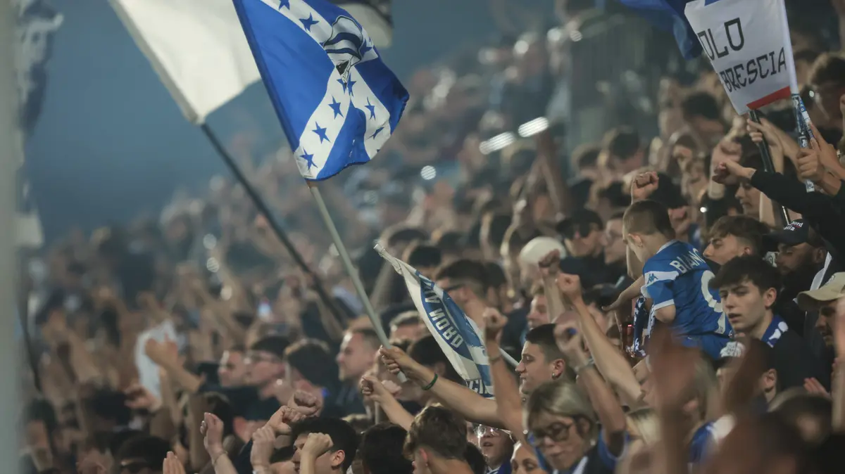 La Curva Nord al Rigamonti - Foto New Reporter Comincini © www.giornaledibrescia.it