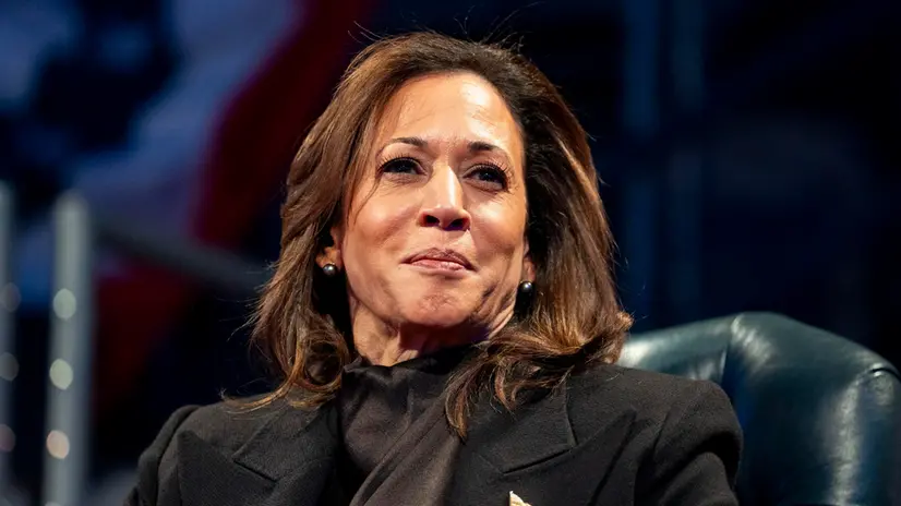epa11829331 US Vice President Kamala Harris looks on during a Department of Defense Commander in Chief Farewell Ceremony at Joint Base Myers-Henderson Hall in Arlington, Virginia, USA on 16 January 2025. EPA/BONNIE CASH / POOL