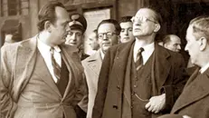 Alcide De Gasperi e il sindaco Bruno Boni - © www.giornaledibrescia.it