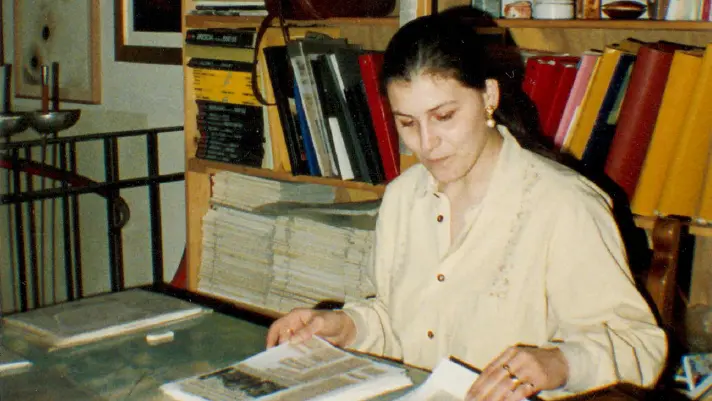 Luisa Ariotti nell'Atelier degli artisti, 1995