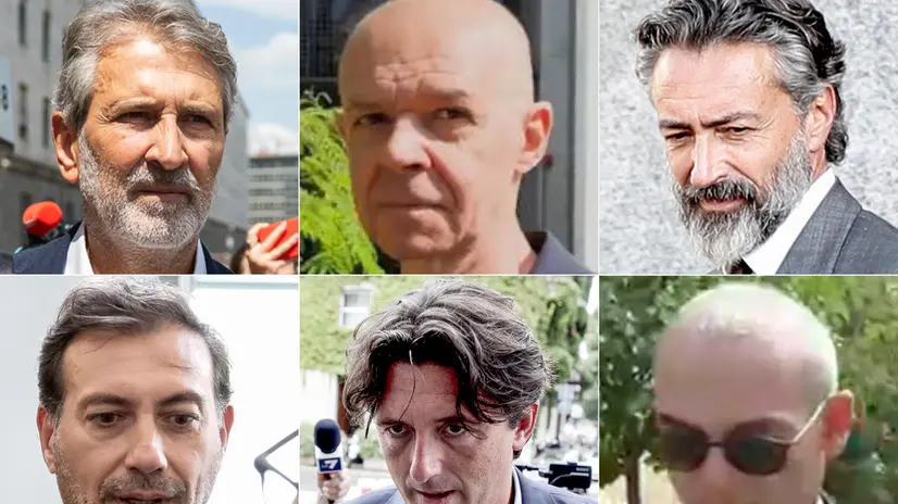 Nella combo i sei interrogati dal gip di Milano in un filone dell'inchiesta urbanistica, sopra da sinistra: Giancarlo Tancredi, Giuseppe Marinoni, Manfredi Catella; sotto da sinistra: Alessandro Scandurra, Federico Pella, Andrea Bezziccheri. ANSA/ALANEWS