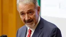 Francesco Rocca Presidente della Regione Lazio durante il convegno ‘’Acqua - cura della risorsa e accesso universale’’, Camera dei Deputati, Roma 21 marzo 2025. ANSA/FABIO FRUSTACI