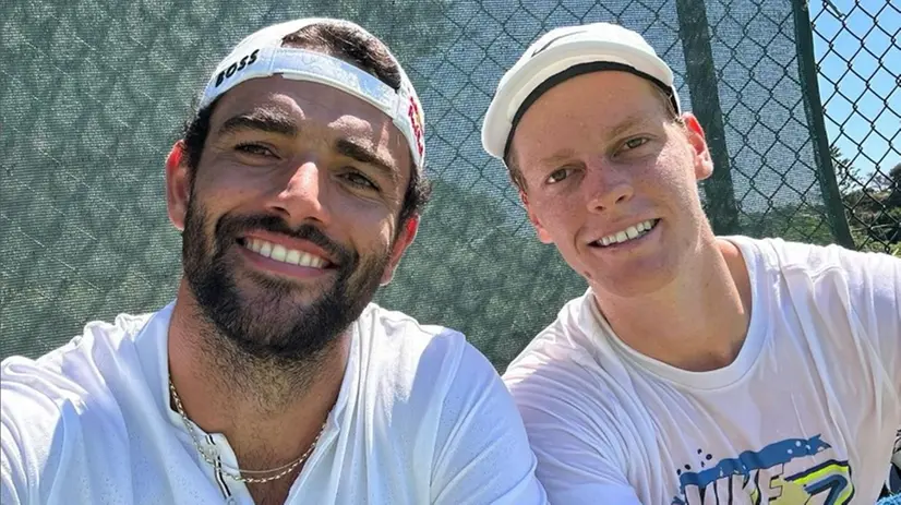 Berrettini e Sinner post allenamento - Foto Instagram
