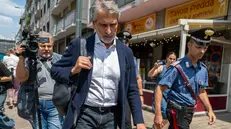 Giancarlo Tancredi esce dal tribunale di Milano dopo interrogatorio, Milano, 23 Luglio 2025, Ansa/Andrea Fasani