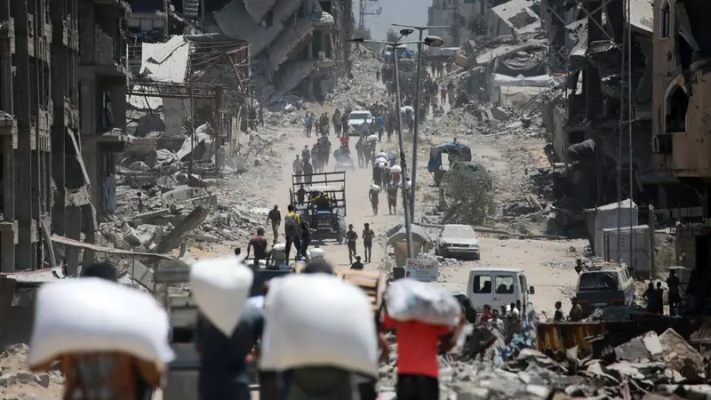 Gaza distrutta dalla guerra con Israele - Foto Ansa © www.giornaledibrescia.it