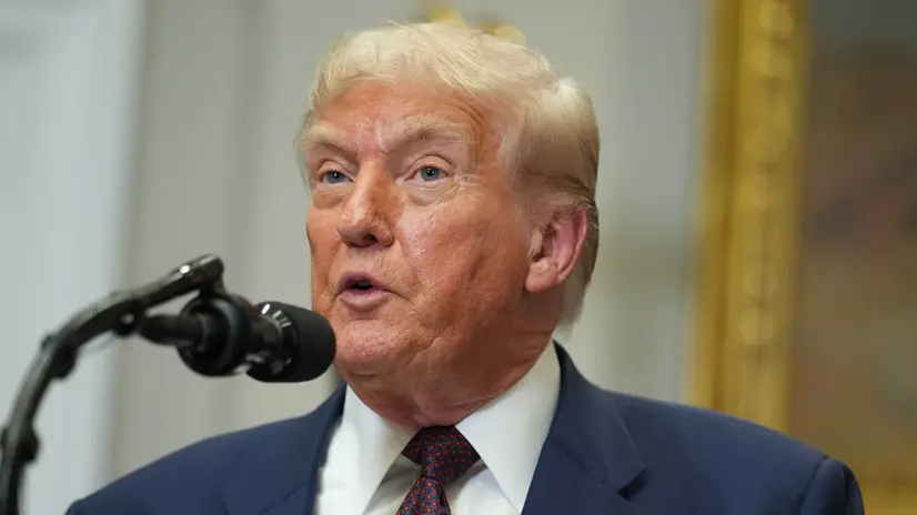 epa12275883 US President Donald Trump speaks during an executive order signing ceremony in the Roosevelt Room of the White House in Washington, DC, USA, 31 July 2025. The order will formally reestablish the Presidential Fitness Test, creating school-based programs that reward excellence in physical education. EPA/ERIC LEE / POOL