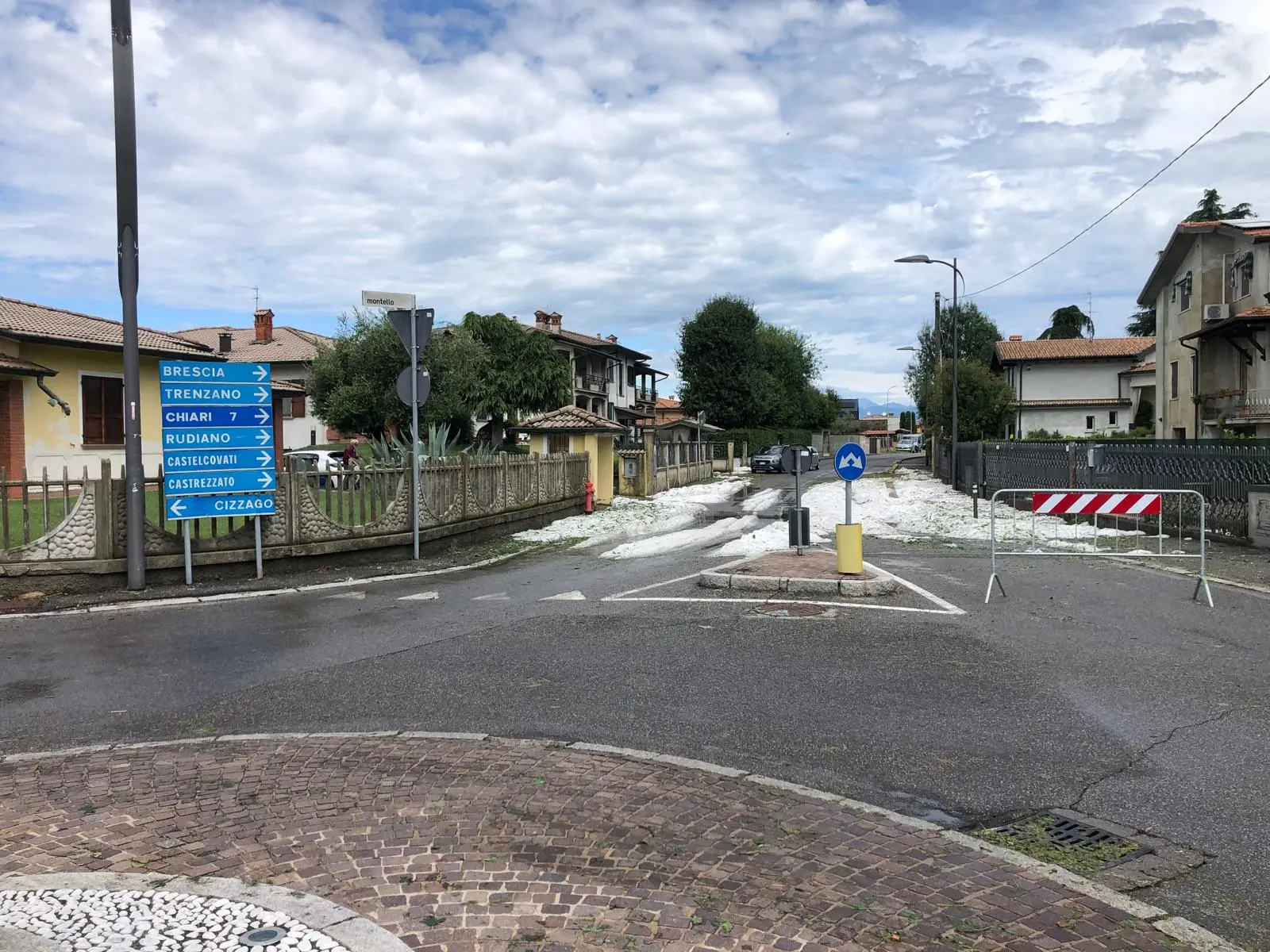 La grandinata a Comezzano-Cizzago