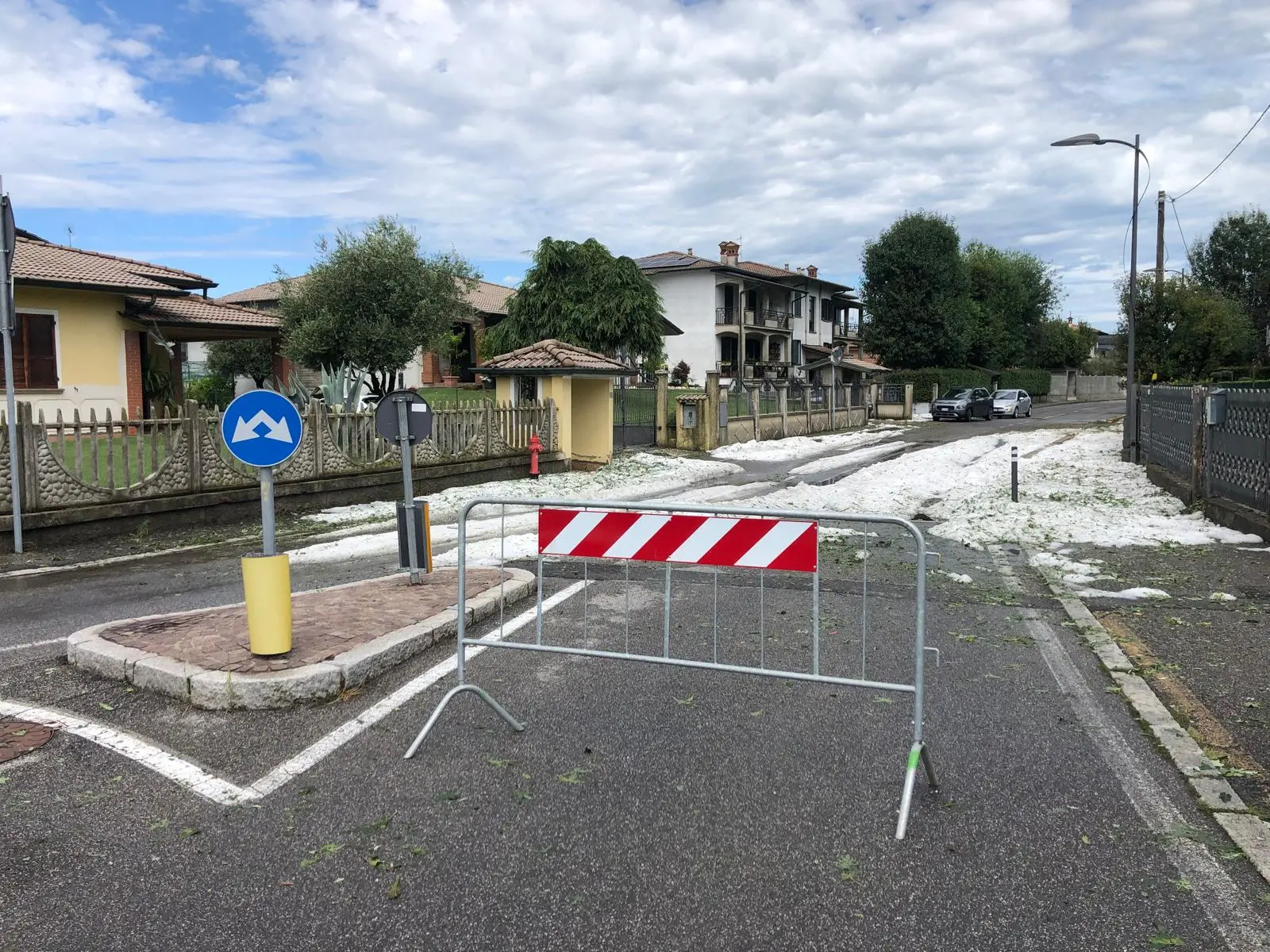 La grandinata a Comezzano-Cizzago