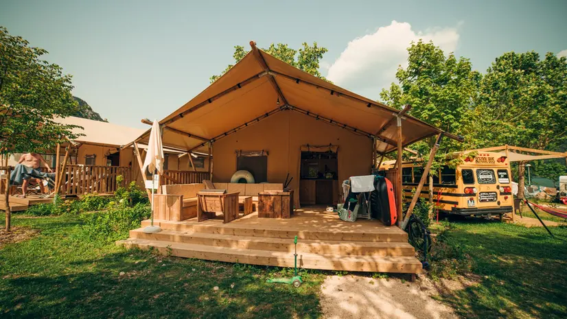 Una delle sistemazioni del lago d'Idro Glamping Boutique - Foto da Facebook