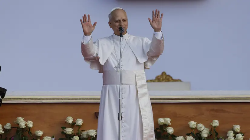 Pope Leo XIV during a mass that conclude the Jubilee of Youth, at Tor Vergata in Rome, Italy, 03 August 2025. ANSA/FABIO FRUSTACI