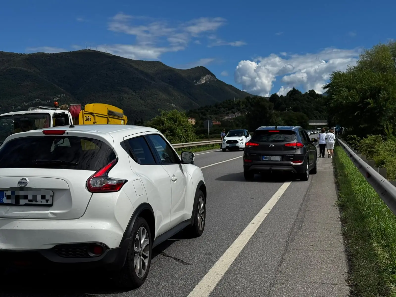 Il maxi tamponamento a Gavardo