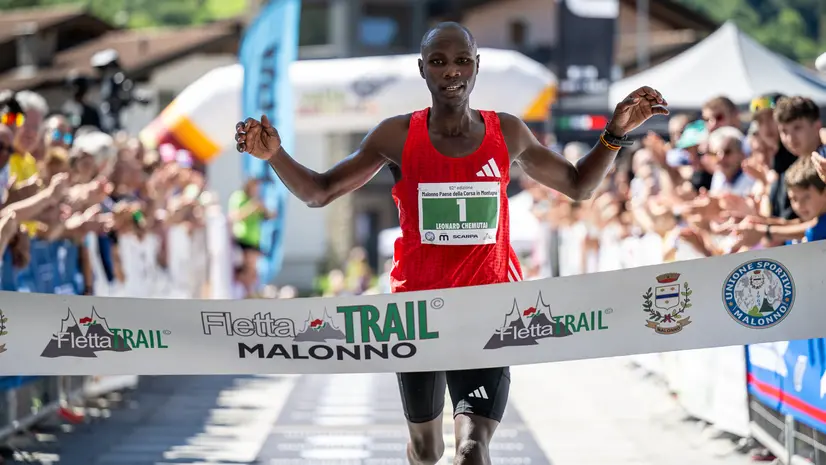 L'arrivo a Malonno di Leonard Chemutai