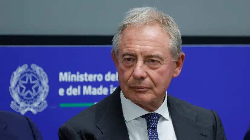Il ministro delle Imprese e del Made in Italy Adolfo Urso al ministero delle Imprese e del Made in Italy durante la riunione drl Comitato attrazione investimenti esteri, Roma, 29 Luglio 2025. ANSA/GIUSEPPE LAMI