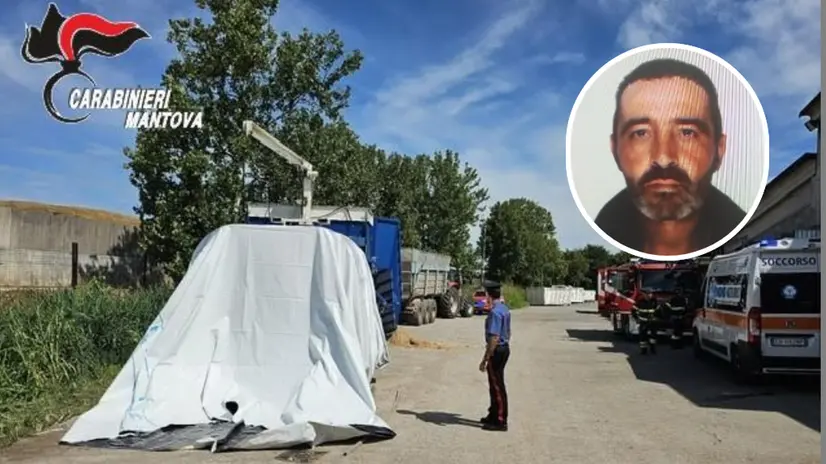 Il luogo dell'incidente - Foto Carabinieri Mantova