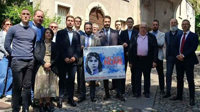 Esponenti di Fratelli d'Italia ricordano Sergio Ramelli © www.giornaledibrescia.it