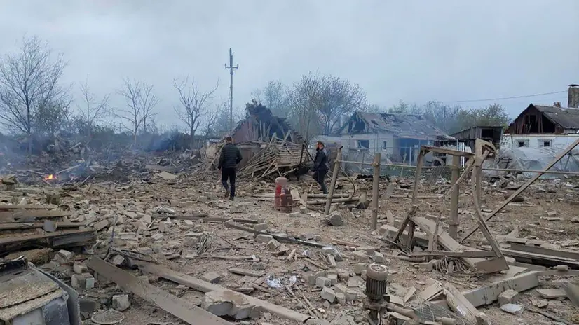 epa10602255 A handout photo made available by the Head of the Dnipropetrovsk Regional Military Administration, Serhiy Lysak via telegram shows the site of a residential area hit by shelling in Pavlohrad, Ukraine, 01 May 2023, amid Russia's invasion. At least 34 persons were injured, including five children, after a military strike hit a residential area in Pavlohrad, Lysak wrote on telegram. Russian troops entered Ukrainian territory on 24 February 2022, starting a conflict that has provoked destruction and a humanitarian crisis. One year on, fighting continues in many parts of the country. EPA/DNIPROPETROVSK REGIONAL MILITARY ADMINISTRATION / HANDOUT -- BEST QUALITY AVAILABLE -- MANDATORY CREDIT HANDOUT EDITORIAL USE ONLY/NO SALES