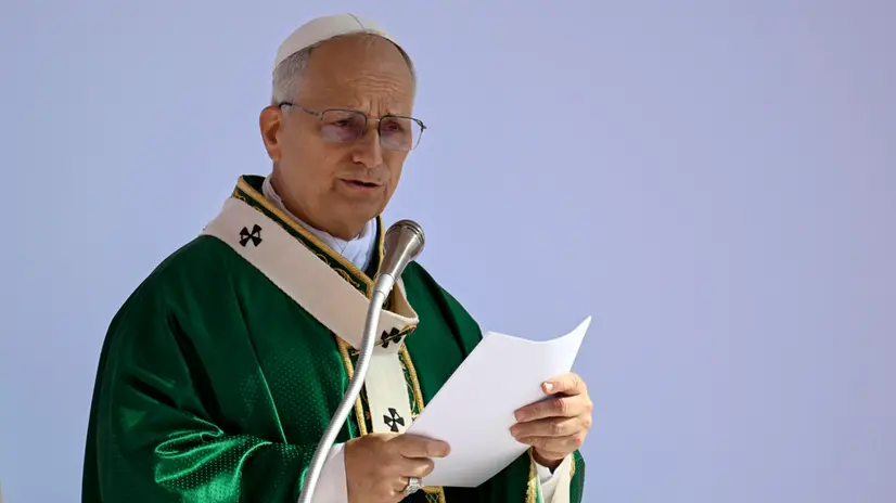 Pope Leo XIV during a Holy Mass on the occasion of the Jubilee of Youth, at Tor Vergata in Rome, Italy, 03 August 2025. ANSA/VATICAN MEDIA + UFFICIO STAMPA, PRESS OFFICE, HANDOUT PHOTO, NO SALES, EDITORIAL USE ONLY + NPK