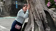 Chiara Bazzoli con il kaki di Nagasaki
