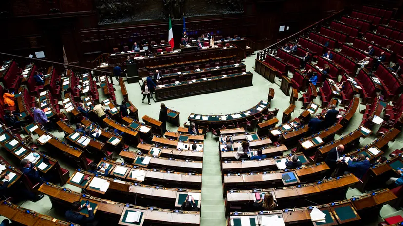L’aula della Camera dei Deputati per il voto finale sul Decreto Omnibus, su giustizia ed intercettazioni, a Montecitorio, Roma, 28 settembre 2023. ANSA/ANGELO CARCONI