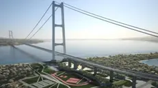 Un rendering del Ponte sullo Stretto di Messina