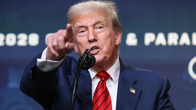 epa12285193 U.S. President Donald Trump takes questions after signing an executive order establishing a task force to oversee the Los Angeles 2028 Olympic Games in the South Court Auditorium of the White House, in Washington, DC, USA, 05 August 2025. The task force will assist in coordination between officials with the city of Los Angeles, LA28, and the federal government as they prepare for the 2028 Olympic Games. EPA/SAMUEL CORUM / POOL