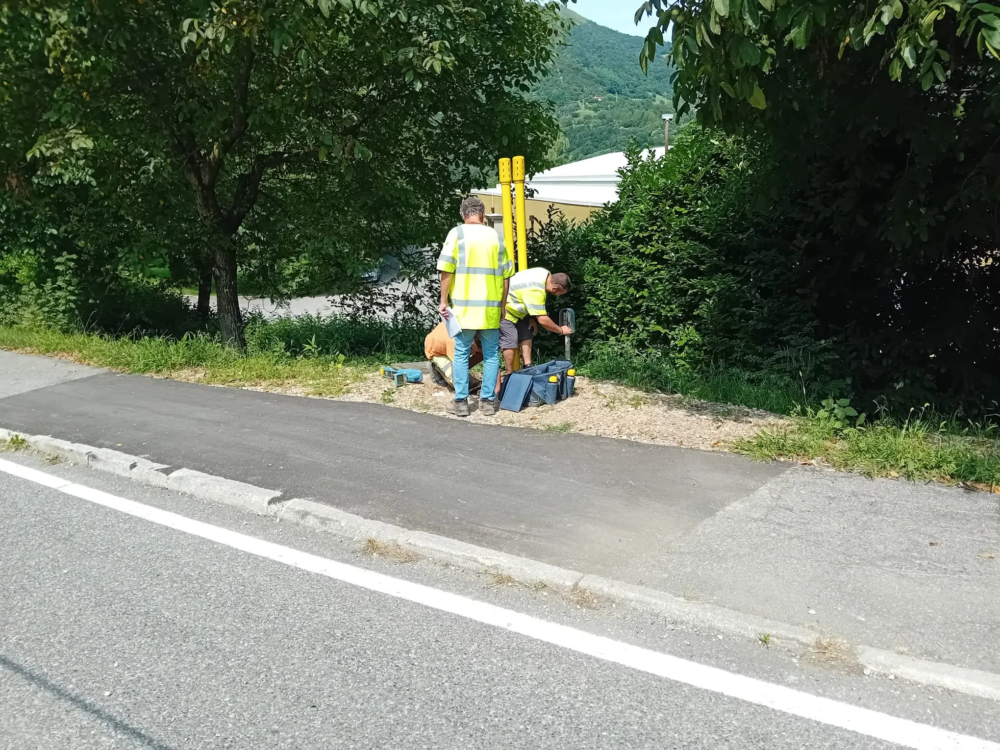 La strada di Zone interessata dalla perdita di gas