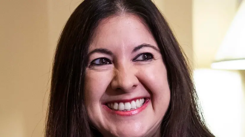 epa10702250 Federal Reserve Board Nominee Dr. Adriana Kugler smiles during a photo op with the Senate Majority Leader in the US Capitol in Washington, DC, USA, 20 June 2023. If approved, Colombian-born Kugler would be the first to serve on the board. EPA/JIM LO SCALZO