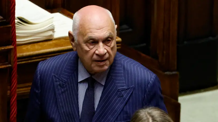 Il ministro della Giustizia, Carlo Nordio durante il voto di fiducia posto dal Governo sul decreto legge Economia, Camera 5 agosto 2025. ANSA/FABIO FRUSTACI