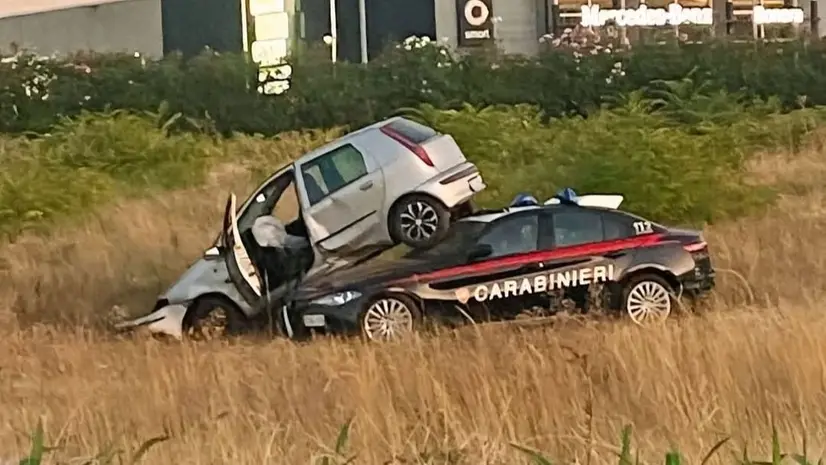 Le due auto fuoristrada a Desenzano