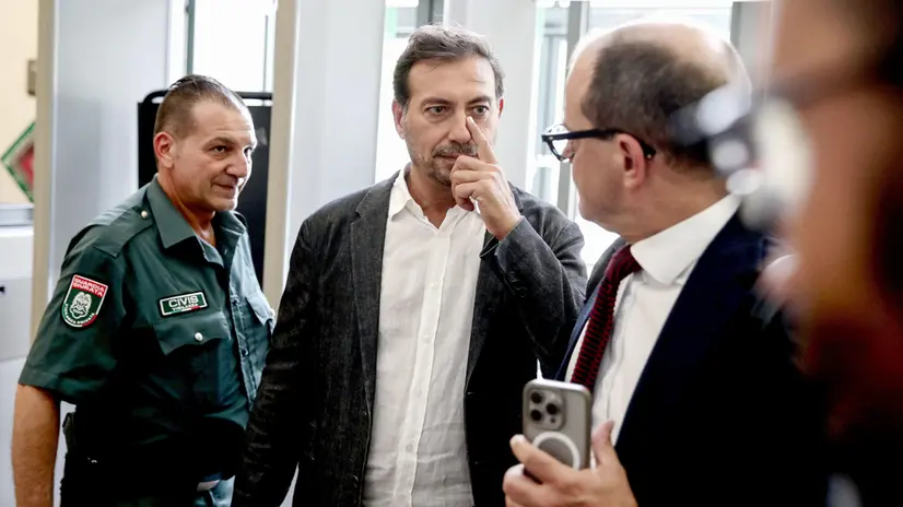 L’architetto Alessandro Scandurra arriva per l’interrogatorio a palazzo di giustizia a Milano, 23 luglio 2025. ANSA/MOURAD BALTI TOUATI