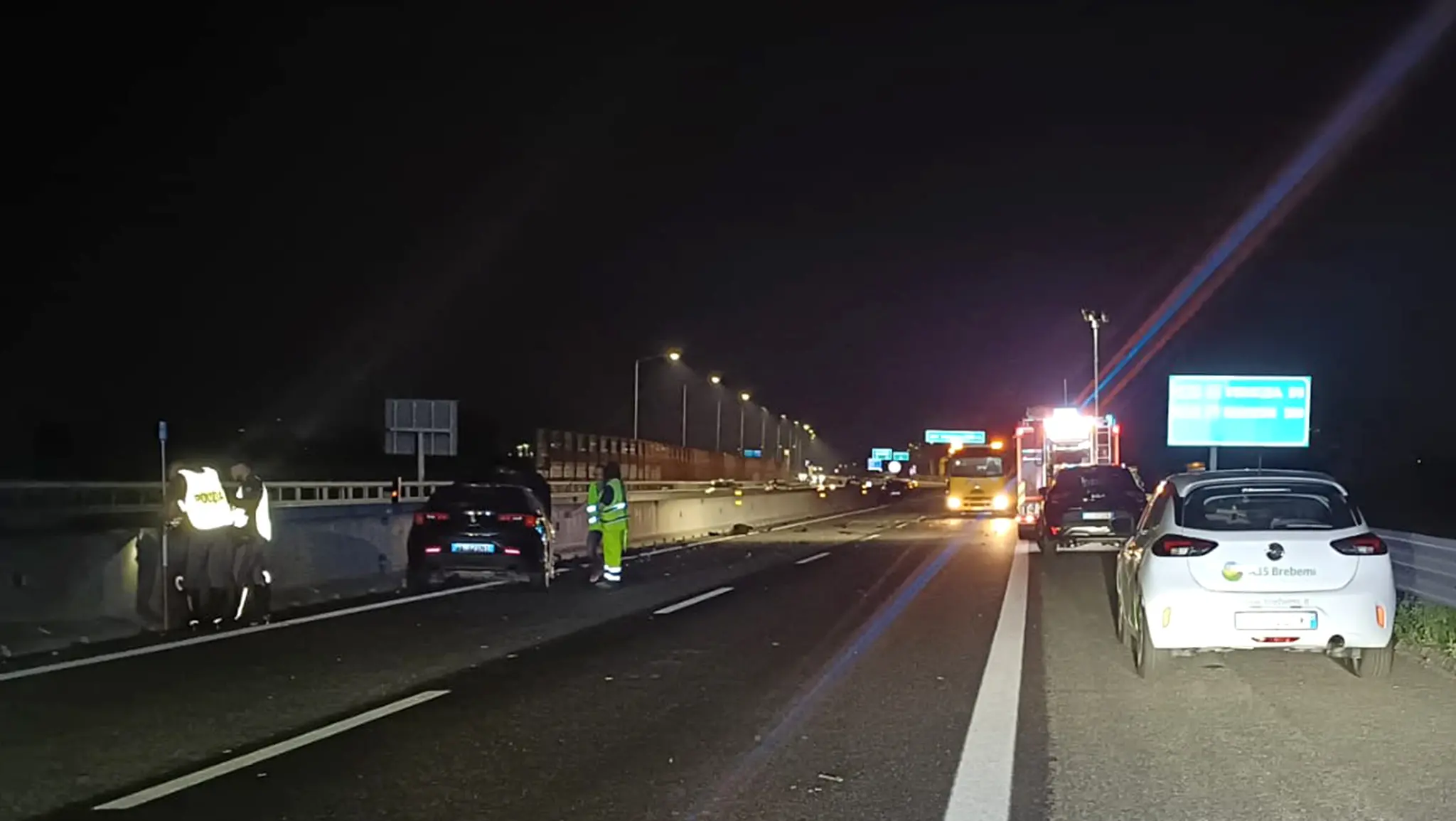 TRAVAGLIATO INCIDENTE MORTALE RACCORDO AUTOSTRADALE A35 BREBEMI  REDAZIONE PROVINCIA 08-08-2025 GABRIELE STRADA NEW EDEN GROUP 