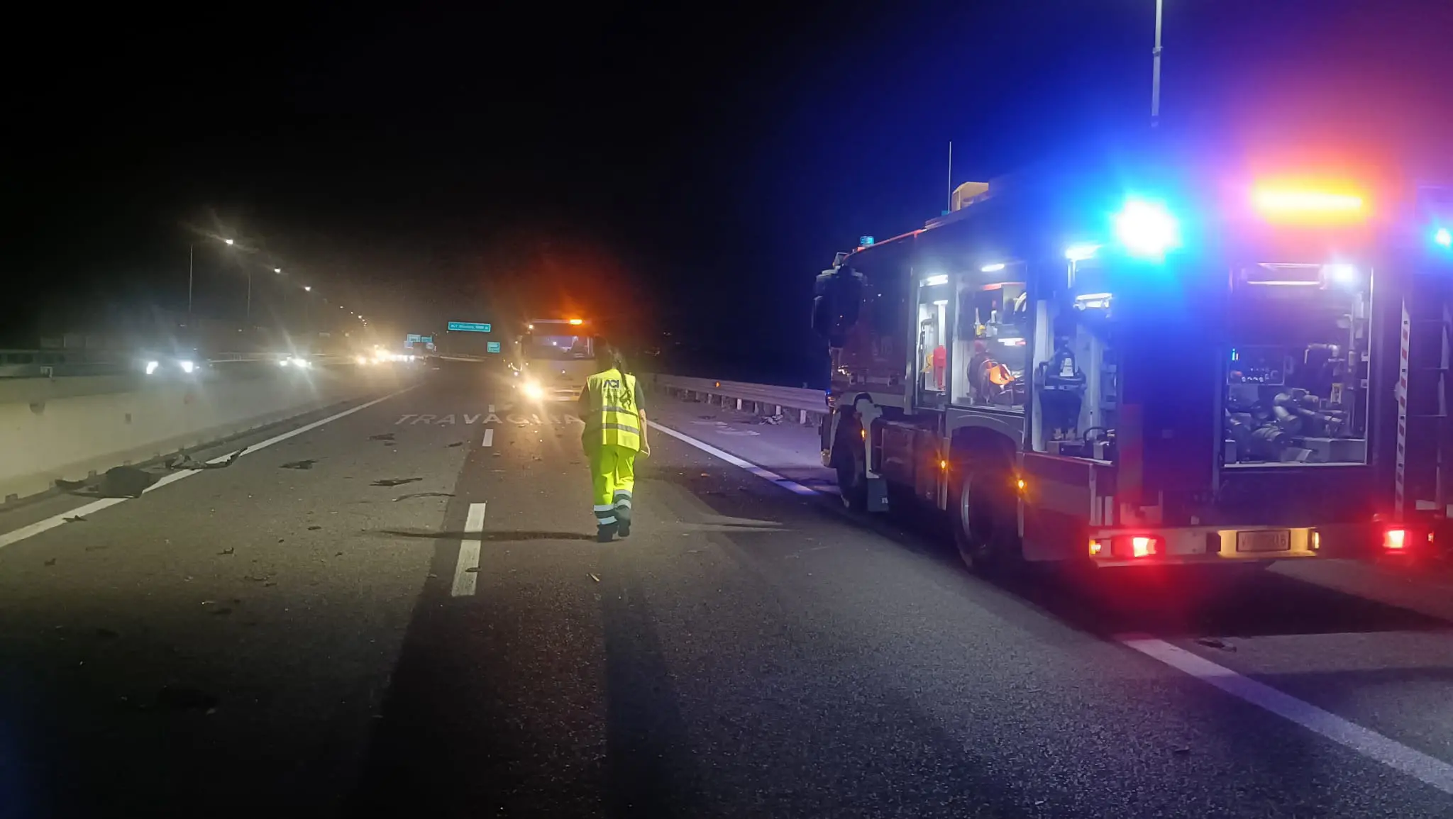 TRAVAGLIATO INCIDENTE MORTALE RACCORDO AUTOSTRADALE A35 BREBEMI  REDAZIONE PROVINCIA 08-08-2025 GABRIELE STRADA NEW EDEN GROUP 