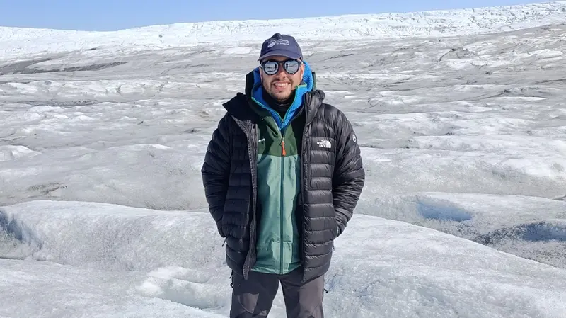 Paolo Colosio durante la ricerca - Foto Marco Tedesco