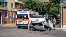 L'incidente tra via Cadorna e viale Duca d'Aosta