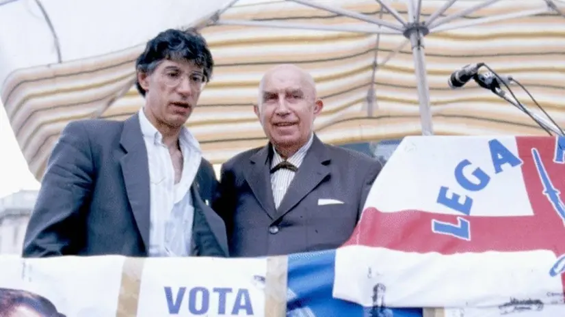 Umberto Bossi e Gianfranco Miglio negli anni Novanta - Foto Facebook Roberto Calderoli