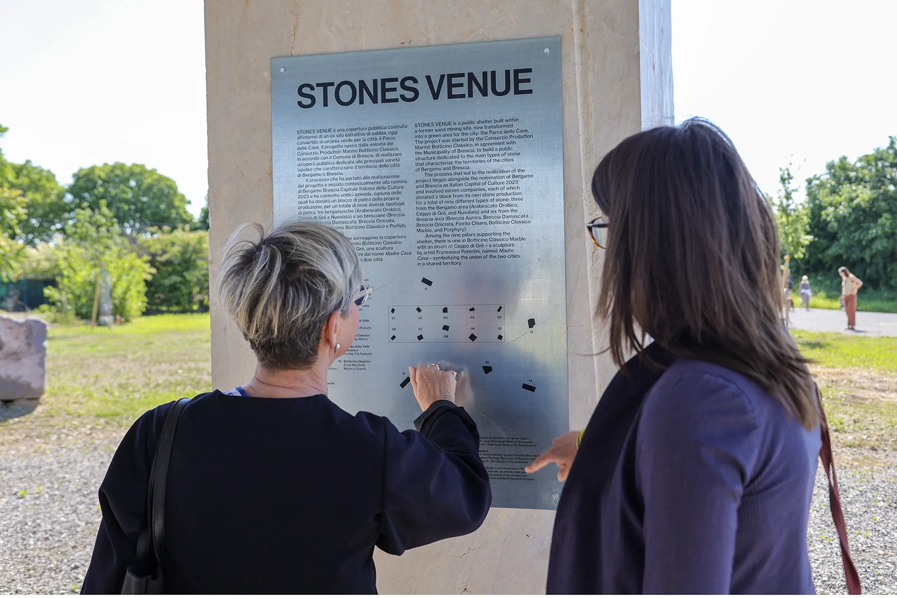 Il padiglione «Stones venue» al parco delle Cave