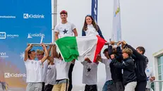 Gli azzurri festeggiano Bartolozzi e Riva