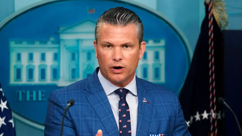 epa12293970 US Secretary of Defence Pete Hegseth addresses the media alongside US President Donald Trump in the James S. Brady Press Briefing Room of the White House, Washington, DC, USA, 11 August 2025. US President Trump is due to announce the deployment of the National Guard in Washington DC as part of a crime reduction strategy. EPA/WILL OLIVER / POOL