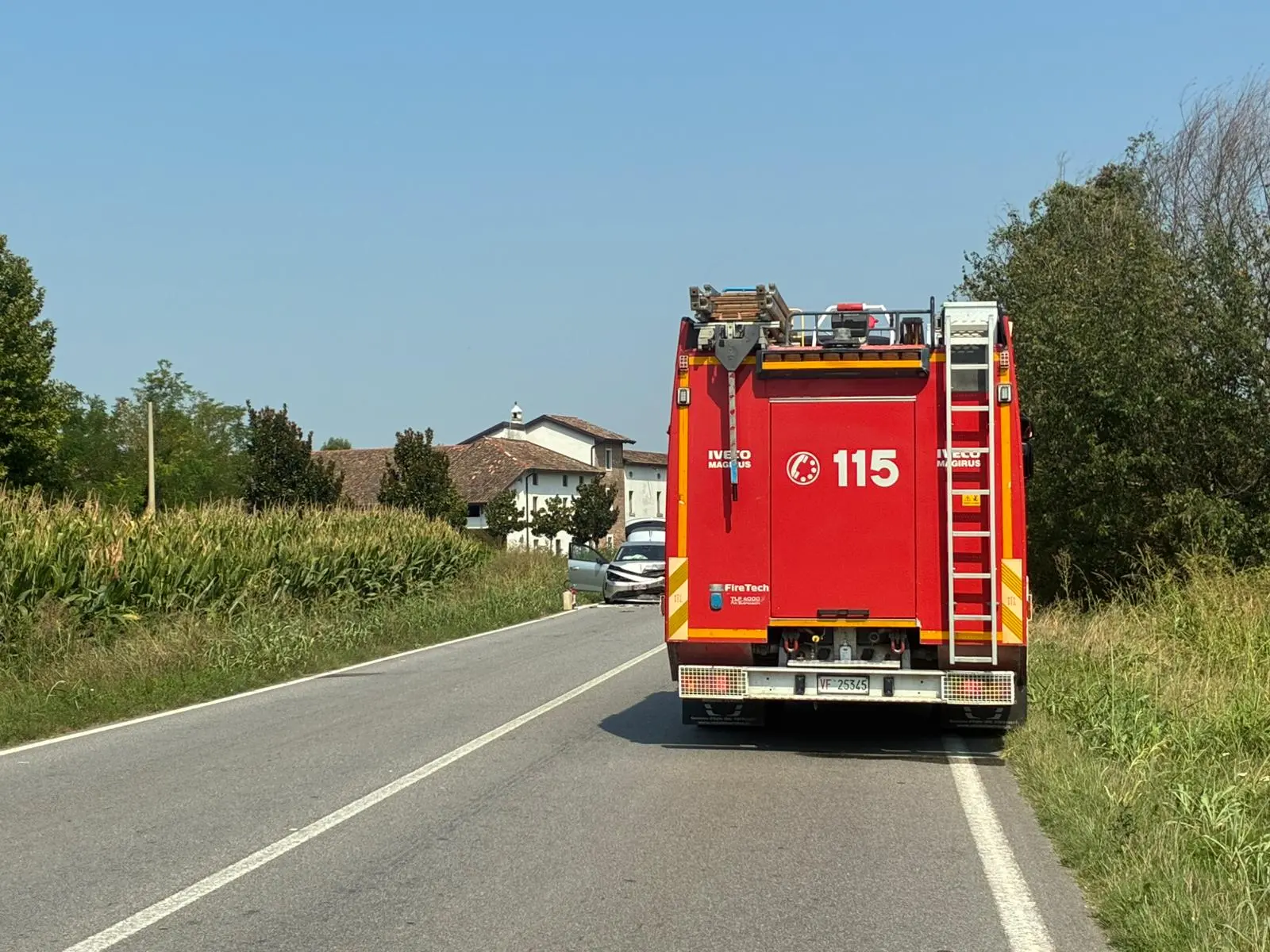 Il luogo dell'incidente a Isorella - © www.giornaledibrescia.it