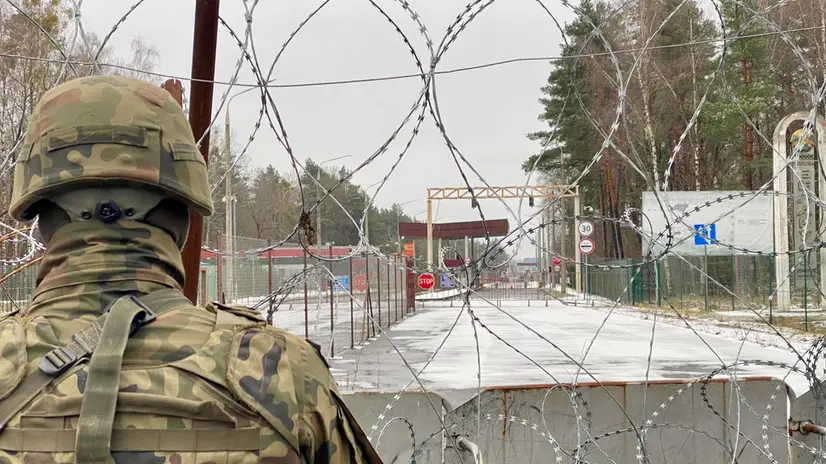La frontiera tra Russia e Bielorussia a Polowce Pieszczatka , la nuova cortina di ferro, 16 gennaio 2025. ANSA/Mattia Bernardo Bagnoli