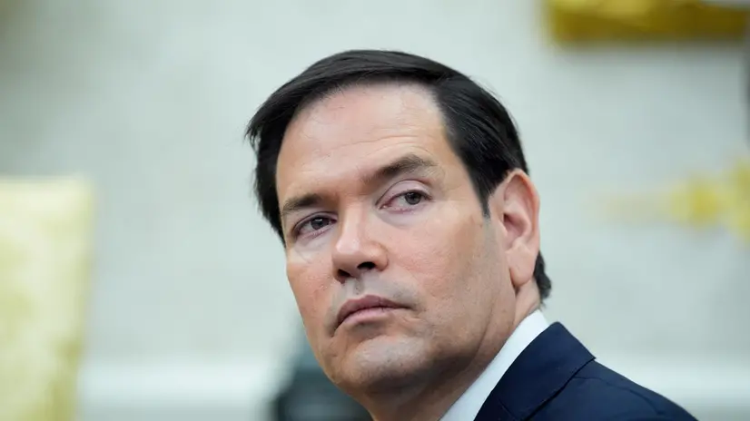 epa12253691 U.S. Secretary of State Marco Rubio looks on during a meeting between the US president and the Philippine president in the Oval Office at the White House in Washington, DC., USA, 22 July 2025. EPA/YURI GRIPAS / POOL