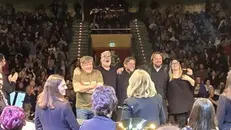 Bandafaber e i Nomadi in un concerto al Politeama di Manerbio