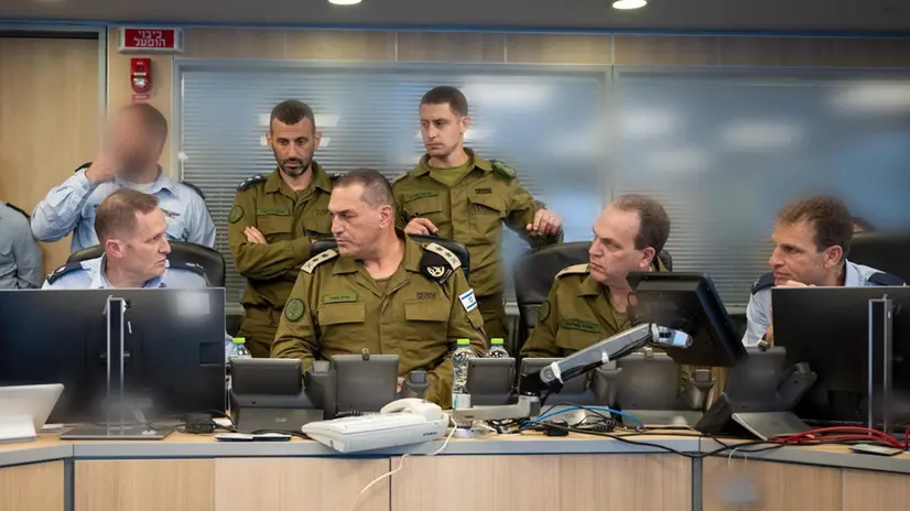 epa12172744 A handout photo made available by the Israel Defense Forces shows Chief of Staff of the Israeli Army, Eyal Zamir (C), overseeing Israeli Army attacks against Iran from the Air Force operations room in Jerusalem, Israel, 13 June 2025. Zamir warned that Israel is in the midst of 'an unprecedented historic campaign' against Iran, following an air force bombardment of dozens of Iranian military and nuclear targets in a wave of attacks. EPA/Israel Defense Forces / HANDOUT /EDITORIAL USE ONLY/ ONLY AVAILABLE TO ILLUSTRATE THE ACCOMPANYING NEWS (MANDATORY CREDIT)HANDOUT EDITORIAL USE ONLY/NO SALES