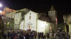 A moment of the celebration of the 'Madonna della Montagna' in to the Sanctuary of Our Lady of Polsi in the Aspromonte mountains, near San Luca, (Calabria), which has frequently been used by 'Ndrangheta mafia bosses for meetings.Thousands of pilgrims take part in the journey to the sanctuary for the Madonna's feast days from the 1st to the 3rd of September. ANSA/ FRANCESCO CUFARI