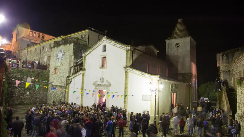 A moment of the celebration of the 'Madonna della Montagna' in to the Sanctuary of Our Lady of Polsi in the Aspromonte mountains, near San Luca, (Calabria), which has frequently been used by 'Ndrangheta mafia bosses for meetings.Thousands of pilgrims take part in the journey to the sanctuary for the Madonna's feast days from the 1st to the 3rd of September. ANSA/ FRANCESCO CUFARI