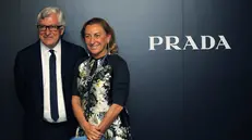 Miuccia Prada e Patrizio Bertelli - Ansa © www.giornaledibrescia.it