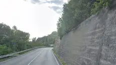 Il tratto della strada gardesana in cui è avvenuto l'incidente