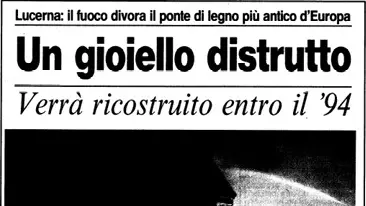 La prima pagina del GdB del 19 agosto 1993 © www.giornaledibrescia.it